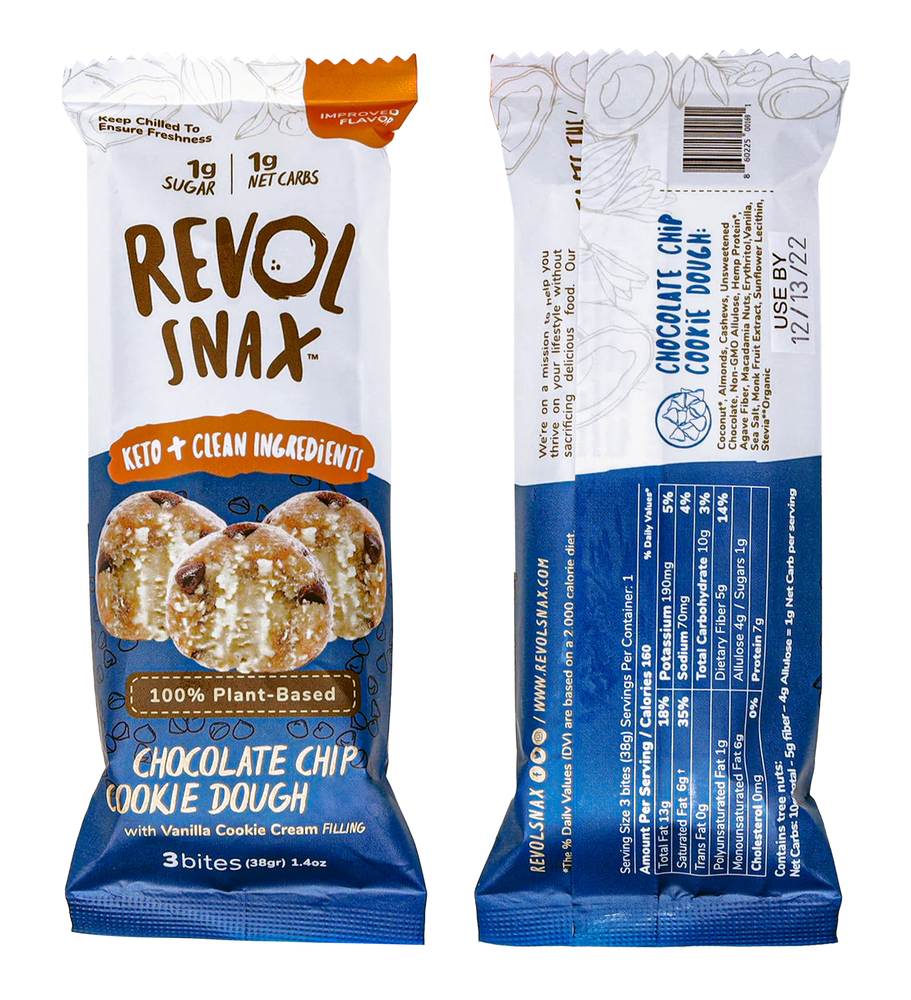 Revol Snax Bites - Chocolate Chip Cookie Dough